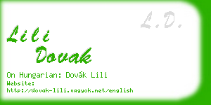lili dovak business card